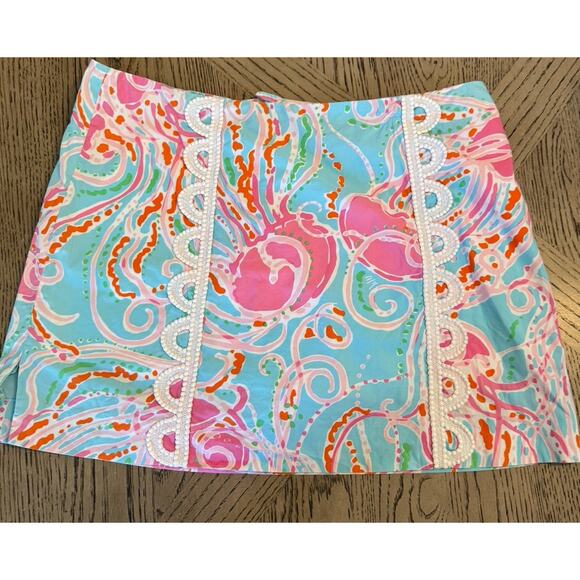 Lilly Pulitzer Pants - Lilly Pulitzer Marigold Skort Jellies Be Jammin Sine 10 Cotton Lace
